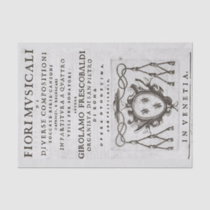 Papier Mousseline Fleurs musicales Italienne Baroque Musique Découpa