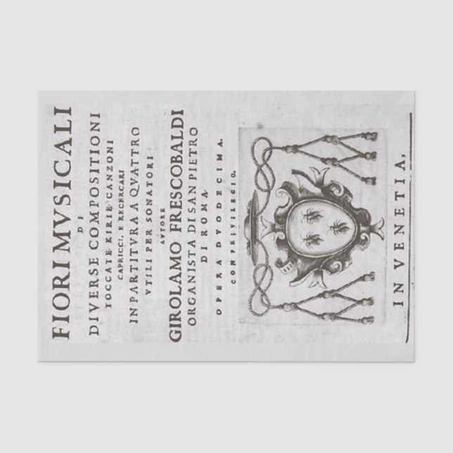 Papier Mousseline Fleurs musicales Italienne Baroque Musique Découpa (Recto)