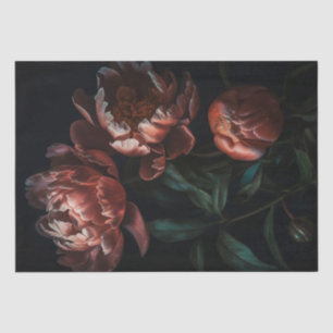 Papier Mousseline Fleurs romantiques Moody foncé Découpage Enveloppe