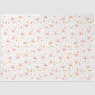 Papier Mousseline Fleurs roses douces Papier Tissu Pétales