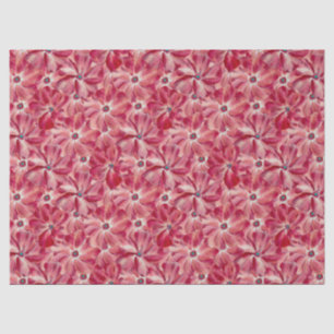 Papier Mousseline Fleurs rouges modernes aquarelle motif floral