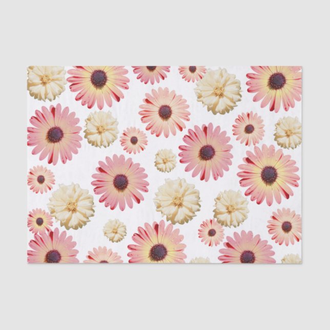 Papier Mousseline Fleurs sauvages Montana En Papier Tissu Rose (Recto)