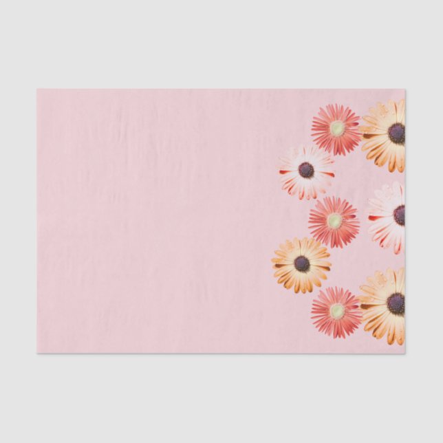 Papier Mousseline Fleurs sauvages Montana En Papier Tissu Rose (Recto)