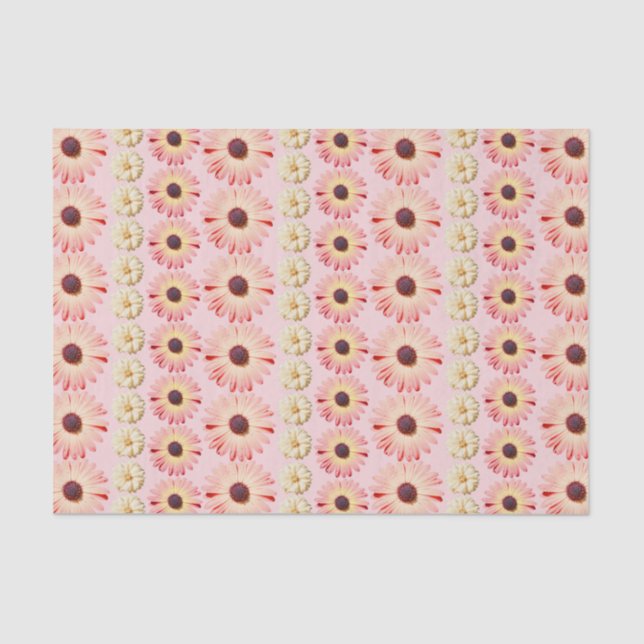 Papier Mousseline Fleurs sauvages Montana En Papier Tissu Rose (Recto)