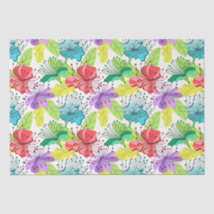 Papier Mousseline Fleurs tropicales sans couture motif