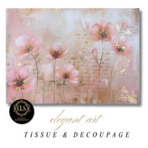 Fleurs Vintage Découpe Rose et Or