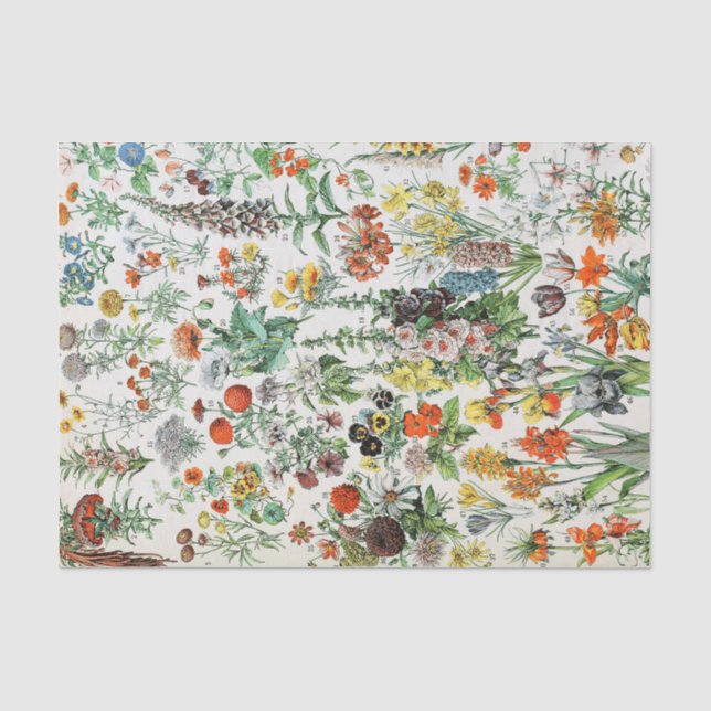 Papier Mousseline Fleurs vintages  (Recto)