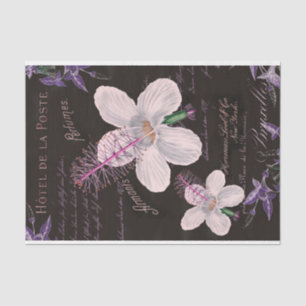 Papier Mousseline Fleurs vintages Ephémère Découpage