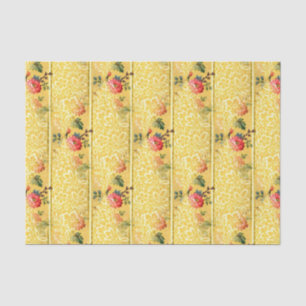 Papier Mousseline Fleurs vintages Pinkish-Rouge sur Arrière - plan d