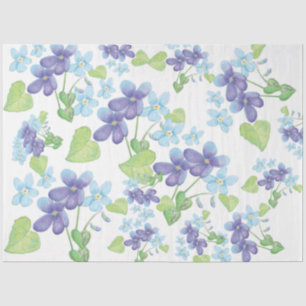 Papier Mousseline Fleurs violettes sauvages