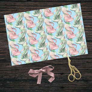 Papier Mousseline Flipflops rose et vert de la plage d'été sur Sky B