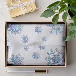 Papier Mousseline Flocon de neige brillant