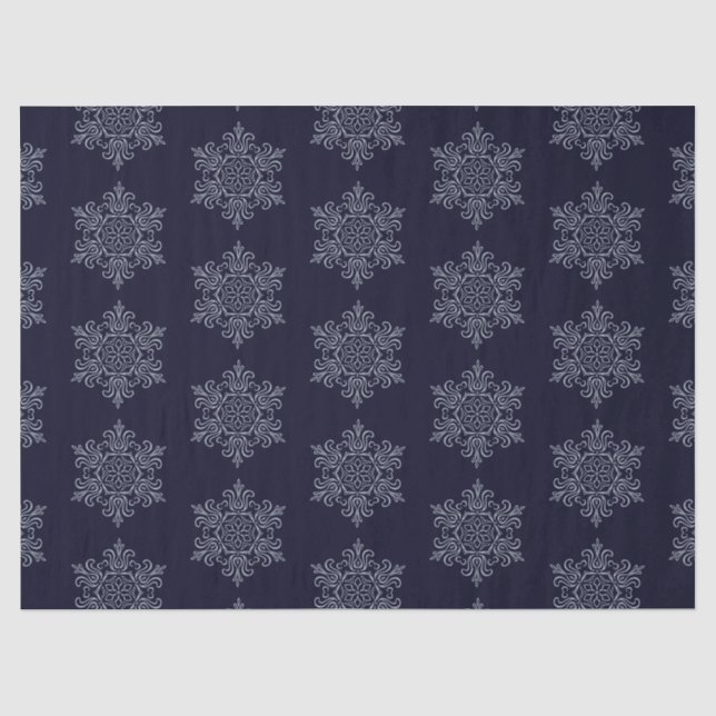 Papier Mousseline Flocon de neige en argent orange (Recto)