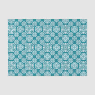 Papier Mousseline Flocon de neige floral d'hiver