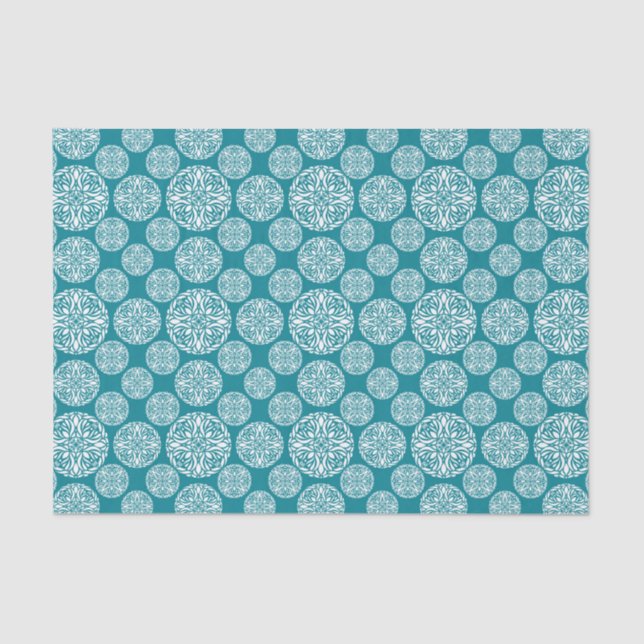 Papier Mousseline Flocon de neige floral d'hiver (Recto)