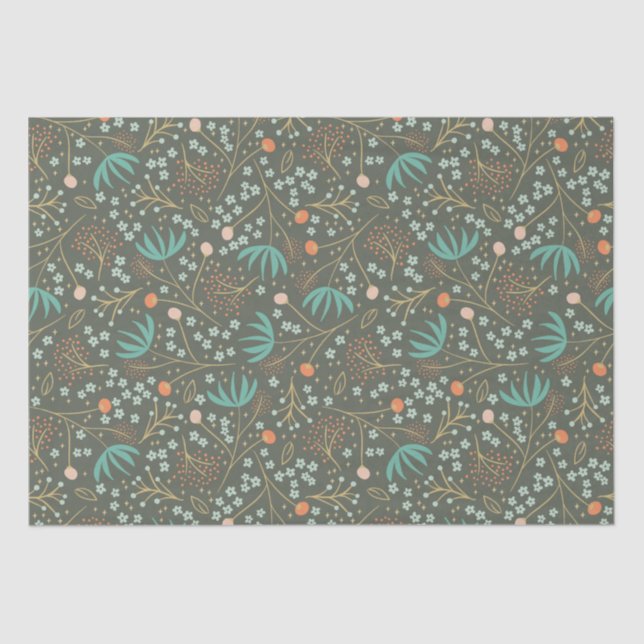 Papier Mousseline Floral de Christmas (Recto)