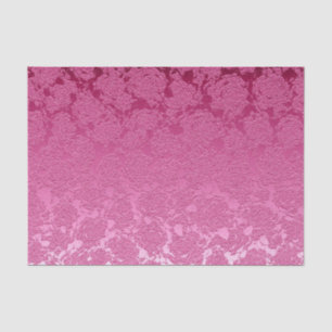 Papier Mousseline Floral Élégant rose chaud moderne chic