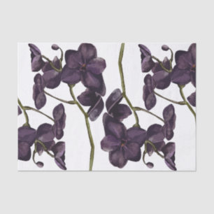 Papier Mousseline Floral noir minimaliste