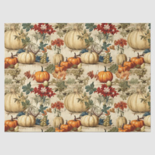 Papier Mousseline Floral Thanksgiving Motif Vintage (10)