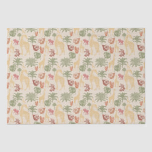 Papier Mousseline Flore de girafe rustique