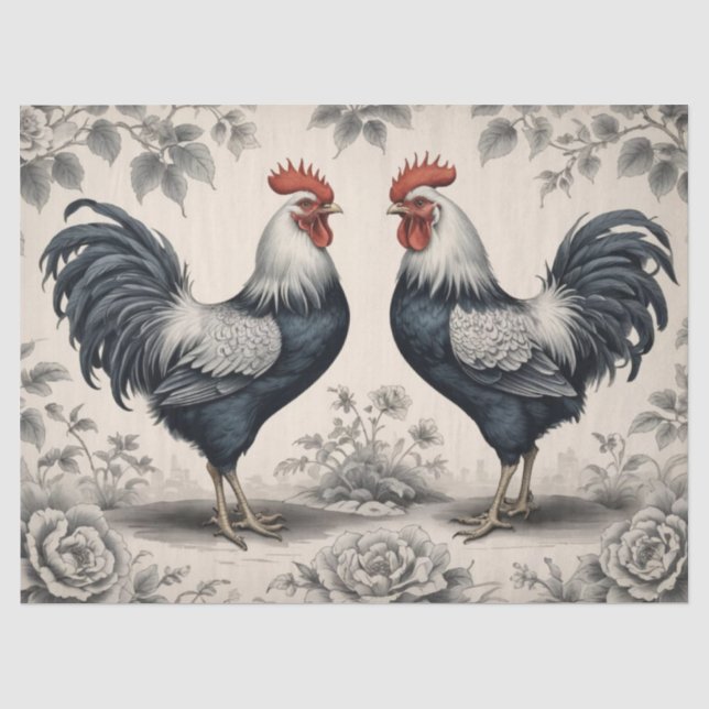Papier Mousseline Flore de poulet (Recto)