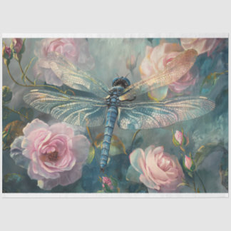 Papier Mousseline Flore Dragonfly Pastel Ethereal Whimsal