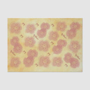 Papier Mousseline Flore en rose N Golds Papier de tissus