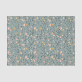 Papier Mousseline Flores jaunes roses modernes4