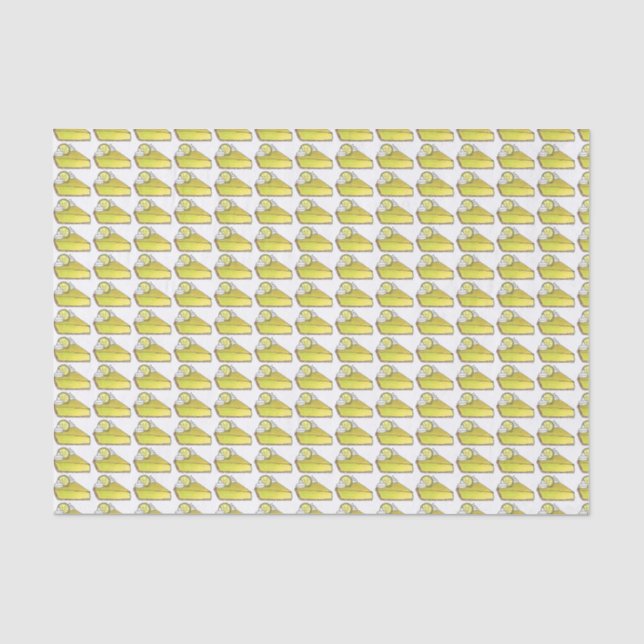 Papier Mousseline Floride Key Lime Pie Dessert Foodie Tissu Cadeau (Recto)