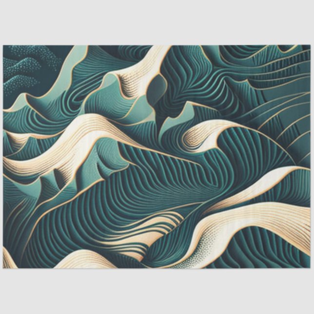 Papier Mousseline Flowing harmony (Recto)