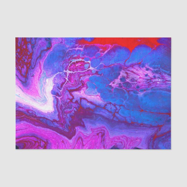 Papier Mousseline Fluide acrylique pour marbre pourpre Designs (Recto)