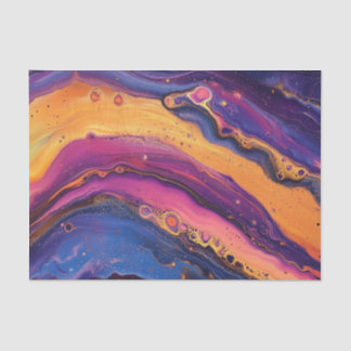 Papier Mousseline Fluide Arc-en-ciel pour violet et orange coloré