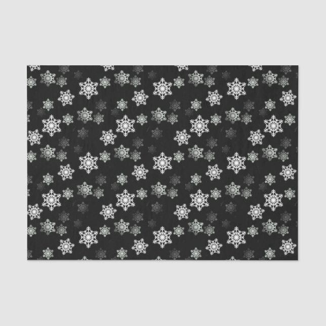 Papier Mousseline Flûte noire de neige de minuit (Recto)
