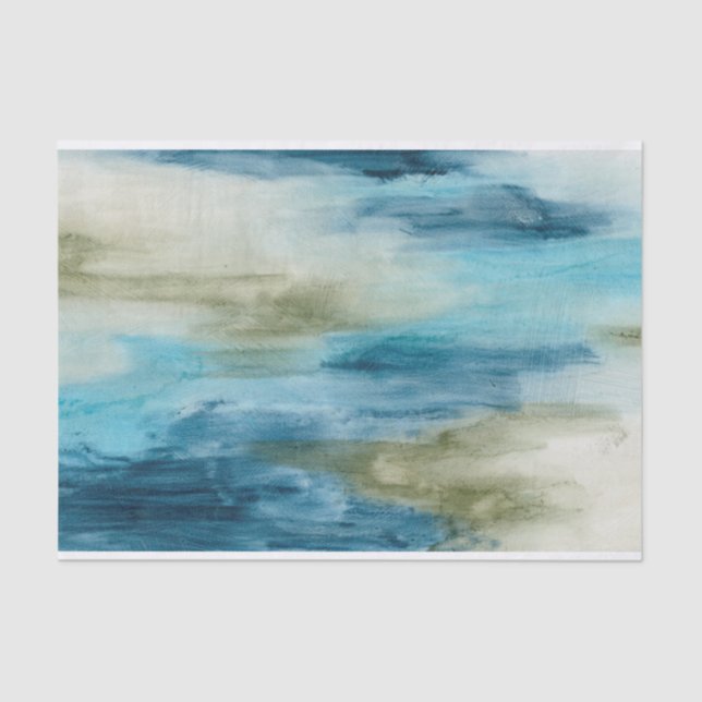 Papier Mousseline Flux océanique II (Recto)