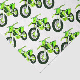 Papier Mousseline Fond de couleur personnalisé de moto cross vert