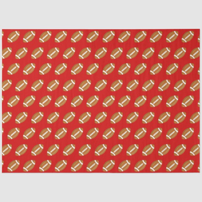 Papier Mousseline Football américain en rouge (Recto)
