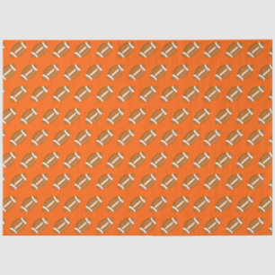 Papier Mousseline Football américain sur Orange