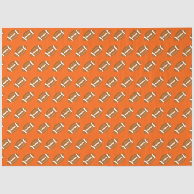 Papier Mousseline Football américain sur Orange (Recto)