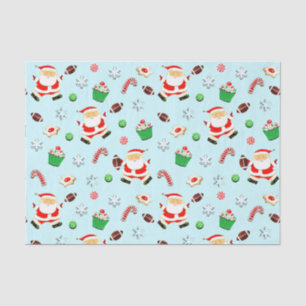 Papier Mousseline Football Noël Fête Tissu Papier