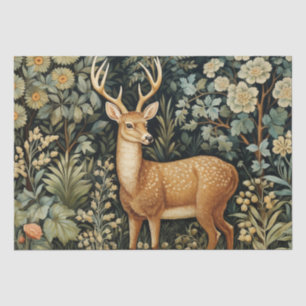 Papier Mousseline Forest Deer William Morris Cottagecore Découpage