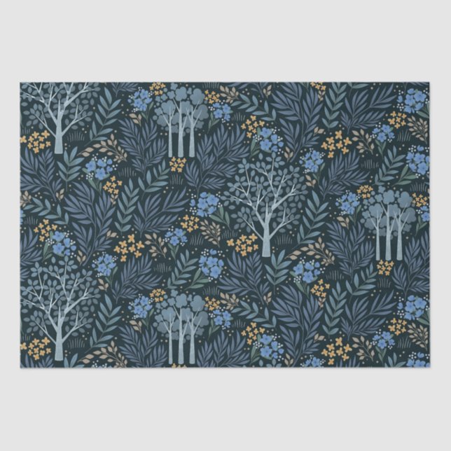 Papier Mousseline Forêt d'hiver (Recto)