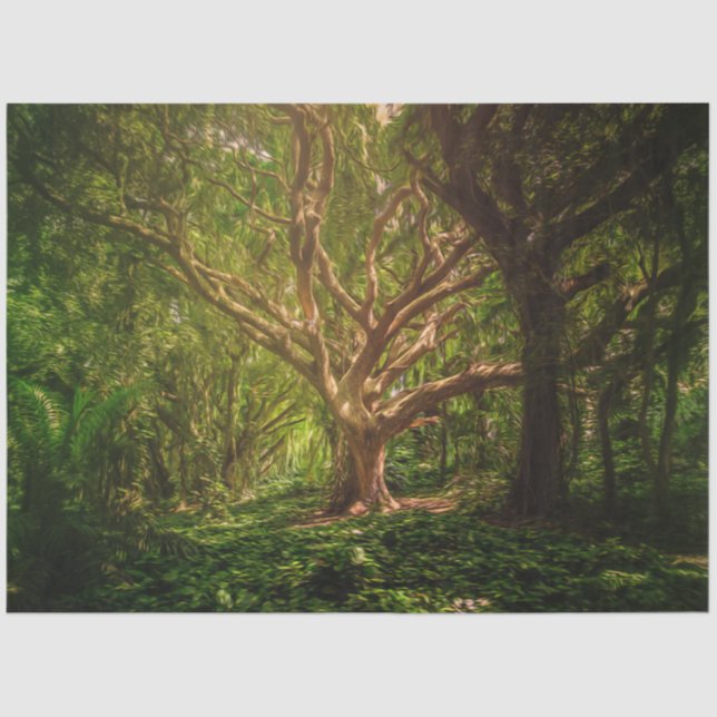 Papier Mousseline Forêt d'Imaginaire arborescente Gothique 20x30 Déc (Recto)