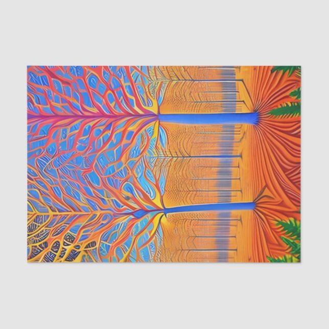 Papier Mousseline Forêt forestière d'Art Moderne (Recto)