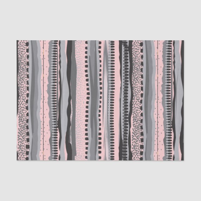 Papier Mousseline formes géométriques tritriales gris et jaune motif (Recto)