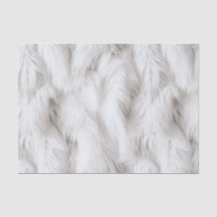 Papier Mousseline Fourrure blanche floue texturée