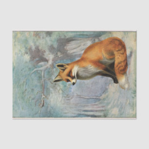 Papier Mousseline Fox Enchanted Forest Woodland Fairytale Decoupage
