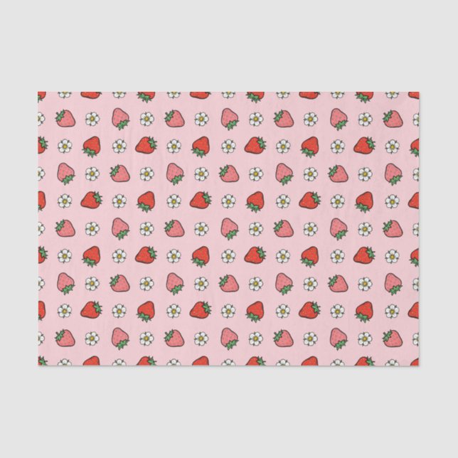 Papier Mousseline Fraises (Recto)
