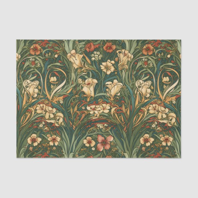 Papier Mousseline Français, champ d'inspiration nouveau fleur sauvag (Recto)