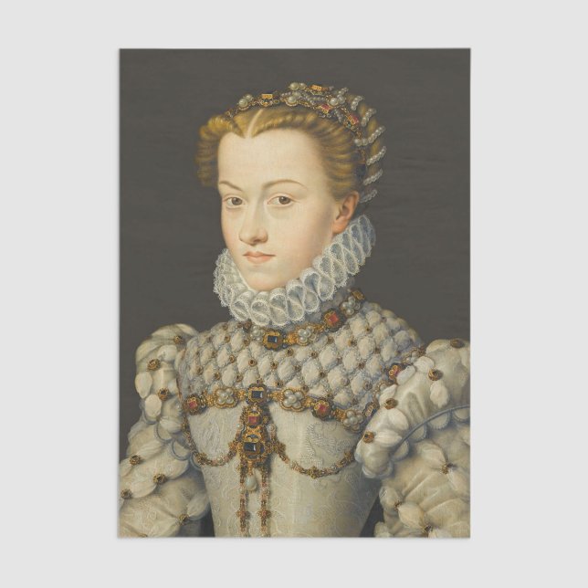 Papier Mousseline Francois Clouet - Elisabeth d'Autriche (Créateur téléchargé)