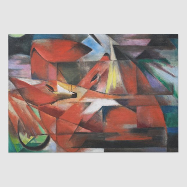 Papier Mousseline Franz Marc | Les renards (1913) (Recto)